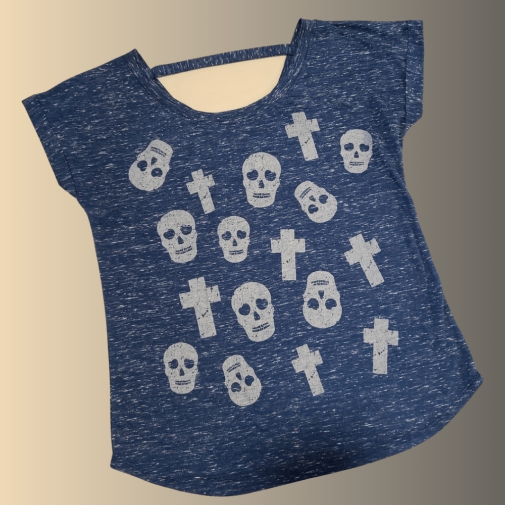 Skulls & Crosses T Shirt by Circles and Cycles